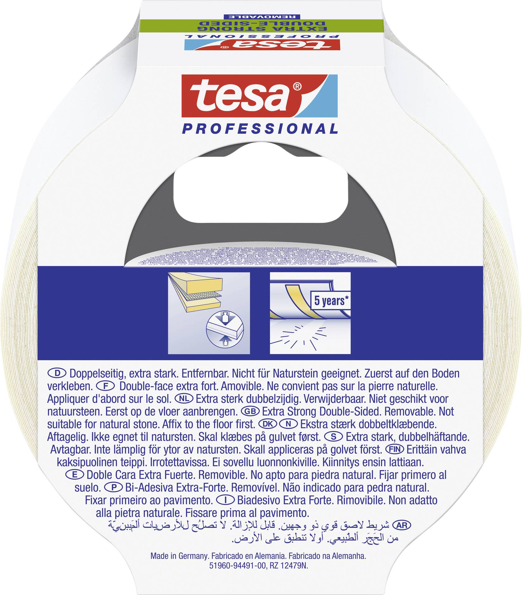 Килимова стрічка tesa tesa® Professional 51960-00000-11 НАДЗВИЧАЙНО МІЦНА (Д x Ш) 10 м x 50 мм 10 м 1 шт.