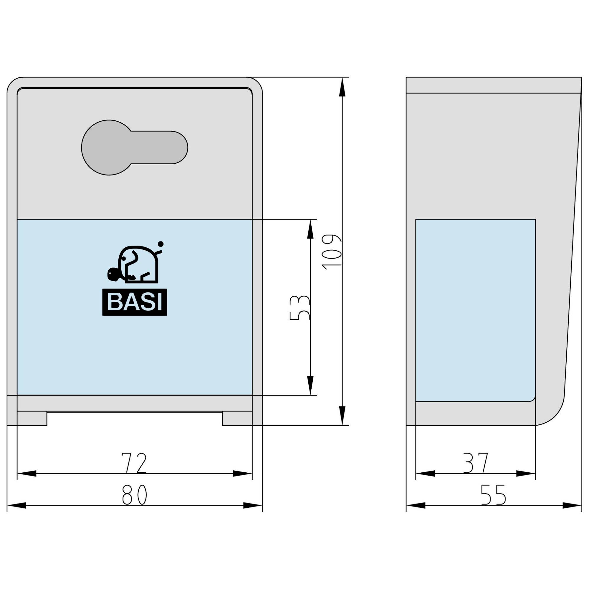 Базовий сейф 2101-0010, (Ш x В x Г) 80 x 110 x 55 мм