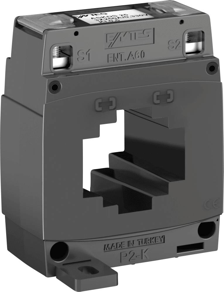 ENTES ENT.A60 400/5 Вставний трансформатор струму Первинний струм 400 A Вторинний струм 5 A Діаметр отвору: 40 мм Кріплення гвинта