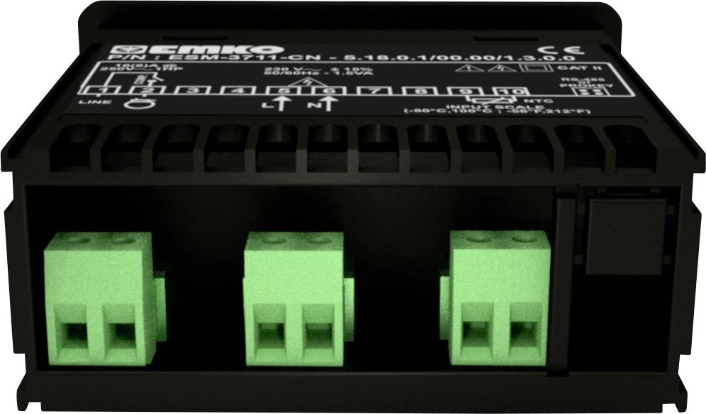 Czarno-zielony elektryczny moduł przyłączeniowy z wieloma punktami przyłączeniowymi, przeznaczony do sterowania systemami elektrycznymi.
