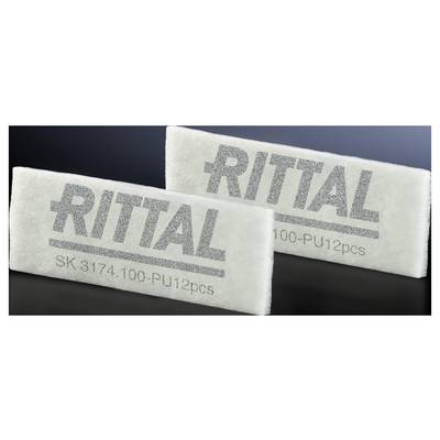 Dwa prostokątne filtry powietrza, każdy z napisem 'RITTAL SK 3174.100-PU12pcs', na ciemnym tle.