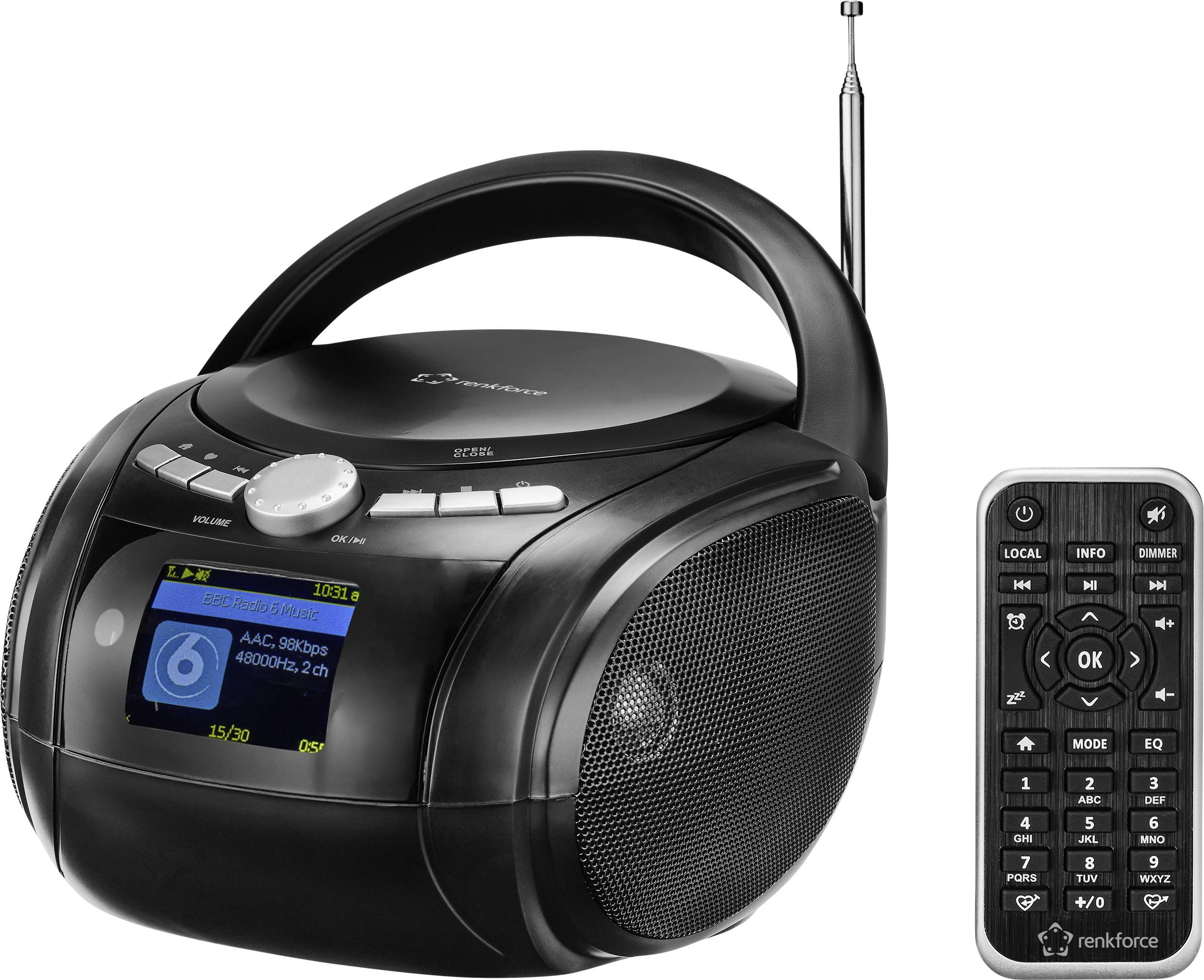 Radio internetowe z odtwarzaczem CD Renkforce RF-IR-300 DAB, DAB+