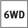 Obraz przedstawia czarny kwadrat z białym tekstem '6WD' pośrodku.