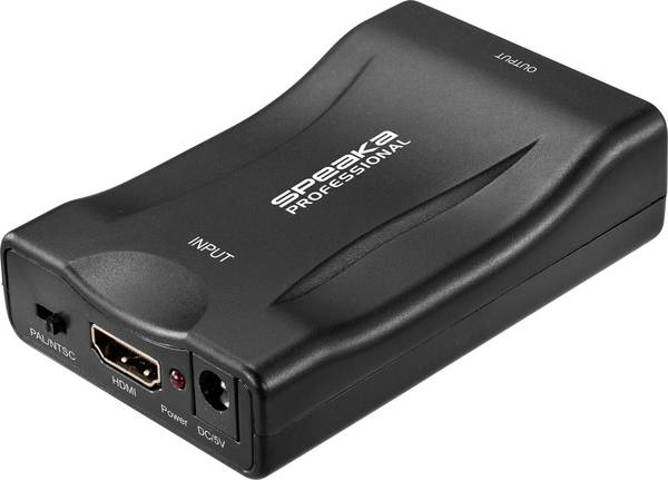 konwerter HDMI SpeaKa Professional SP-9430148, [1x złącze męskie HDMI - 1x złącze żeńskie SCART]