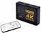 Przełącznik HDMI 3 do 1 4K Ultra HD z trzema wejściami i pilotem do wyboru źródła, przydatny dla urządzeń z złączem HDMI.