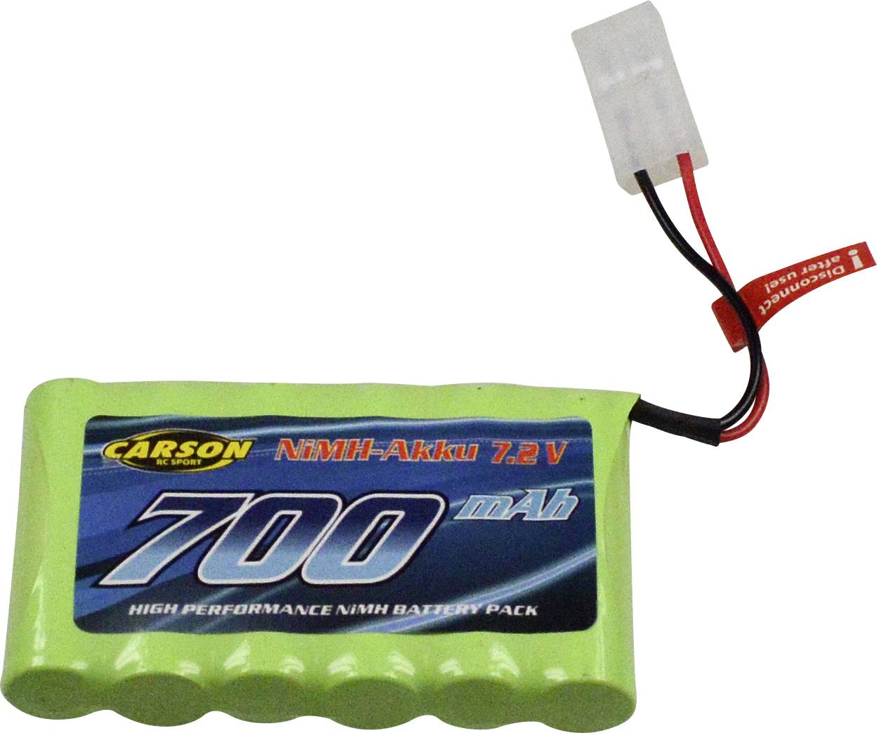 Акумуляторний блок (NiMH) 7.2V 700mAh Carson Modellsport Tamiya Plug