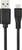 Kabel USB z dwoma złączami: po lewej wtyk USB-A, po prawej wtyk Micro-USB. Kabel jest czarny.