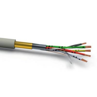 Zbliżenie otwartego przewodu elektrycznego, ukazujące kilka kolorowych, izolowanych przewodów wykorzystywanych do różnych funkcji.