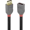 LINDY DisplayPort przedłużacz Złącze DisplayPort, Gniazdo DisplayPort 3.00 m antracytowy, czarny, czerwony 36498 styki pozłacane Kabel DisplayPort