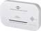 Czujnik tlenku węgla firmy Brennenstuhl z przyciskiem 'Test/Silence'. Wyświetla wskaźniki pracy: zielony dla zasilania, żółty dla usterki, czerwony dla alarmu.
