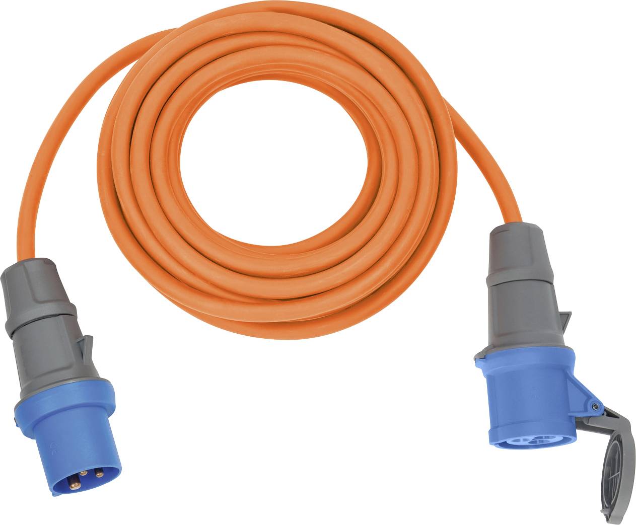Przedłużacz do kempingu CEE Brennenstuhl Brennenstuhl 1167650610, 10 m, 2 AC-Ausgänge, Outdoor, IP44, Orange, 230 V 1167