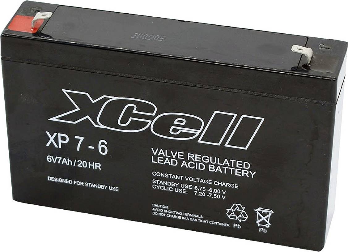 Свинцево-кислотний акумулятор XCell XP 7 - 6 XCEXP76, AGM, 6 В