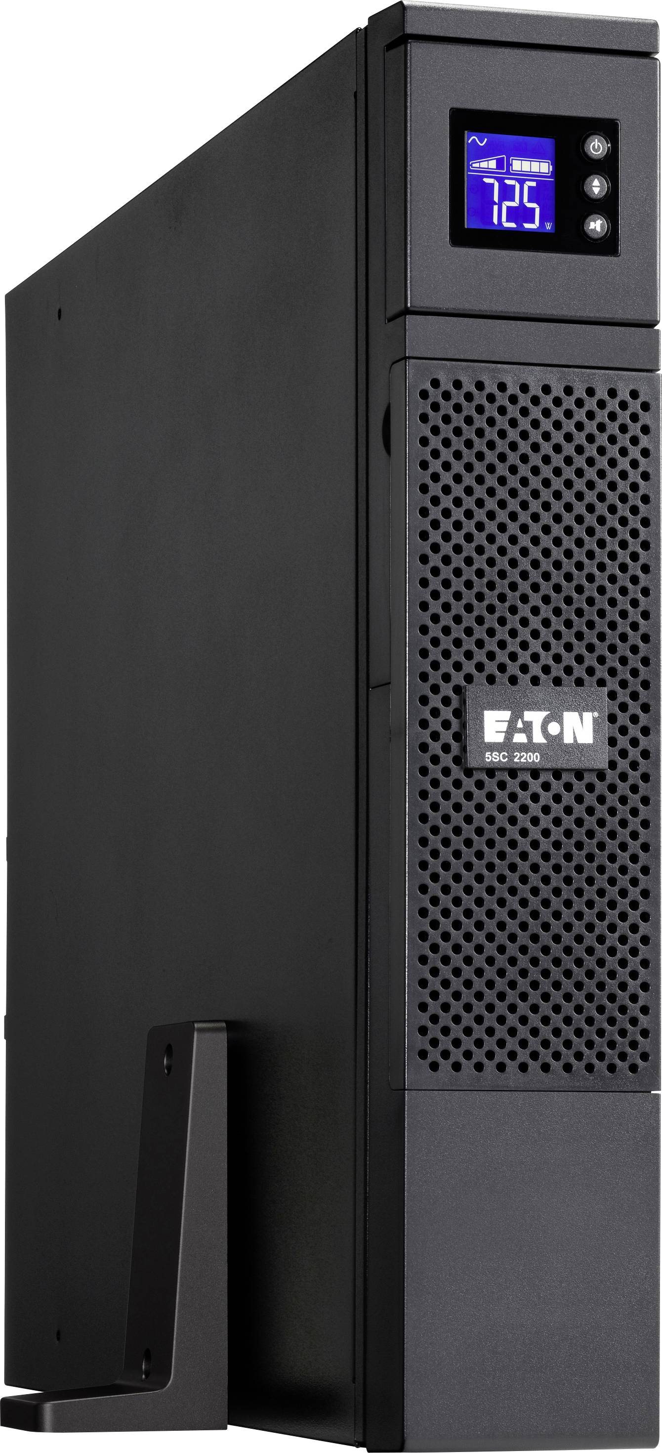 'Urządzenie UPS z wyświetlaczem, wskazujące 72,5% pojemności. Nazwa marki na obudowie. Czarny, pionowo stojący model.'