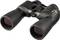 Lornetka w kolorze czarnym, model 'Nikon Action EX', przeznaczona do użytku outdoorowego. Dwa duże, okrągłe obiektywy z przodu, ergonomiczny design.