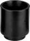 Czarny, cylindryczny element z małym otworem z boku. Wygląda jak rodzaj uchwytu lub adaptera.