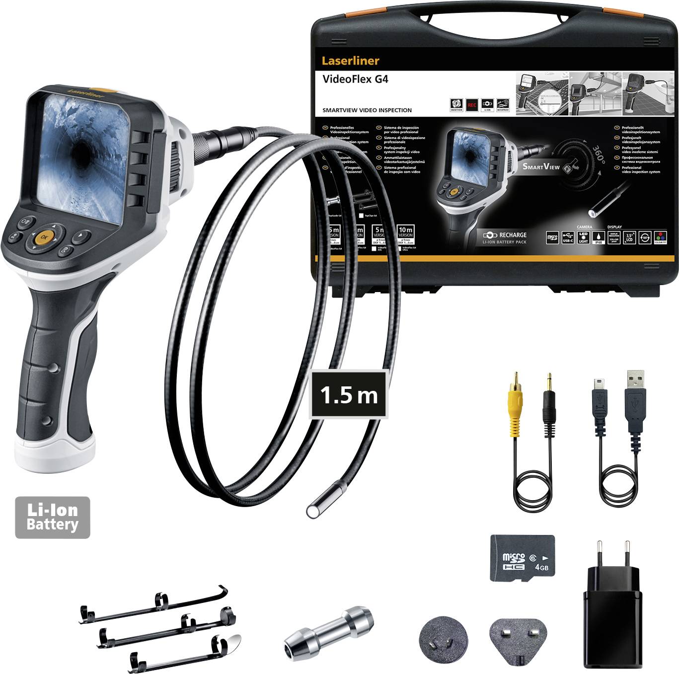 Інспекційна камера Laserliner VideoFlex G4 082.242A, 9 мм x 1,5 м, IP54, IP67