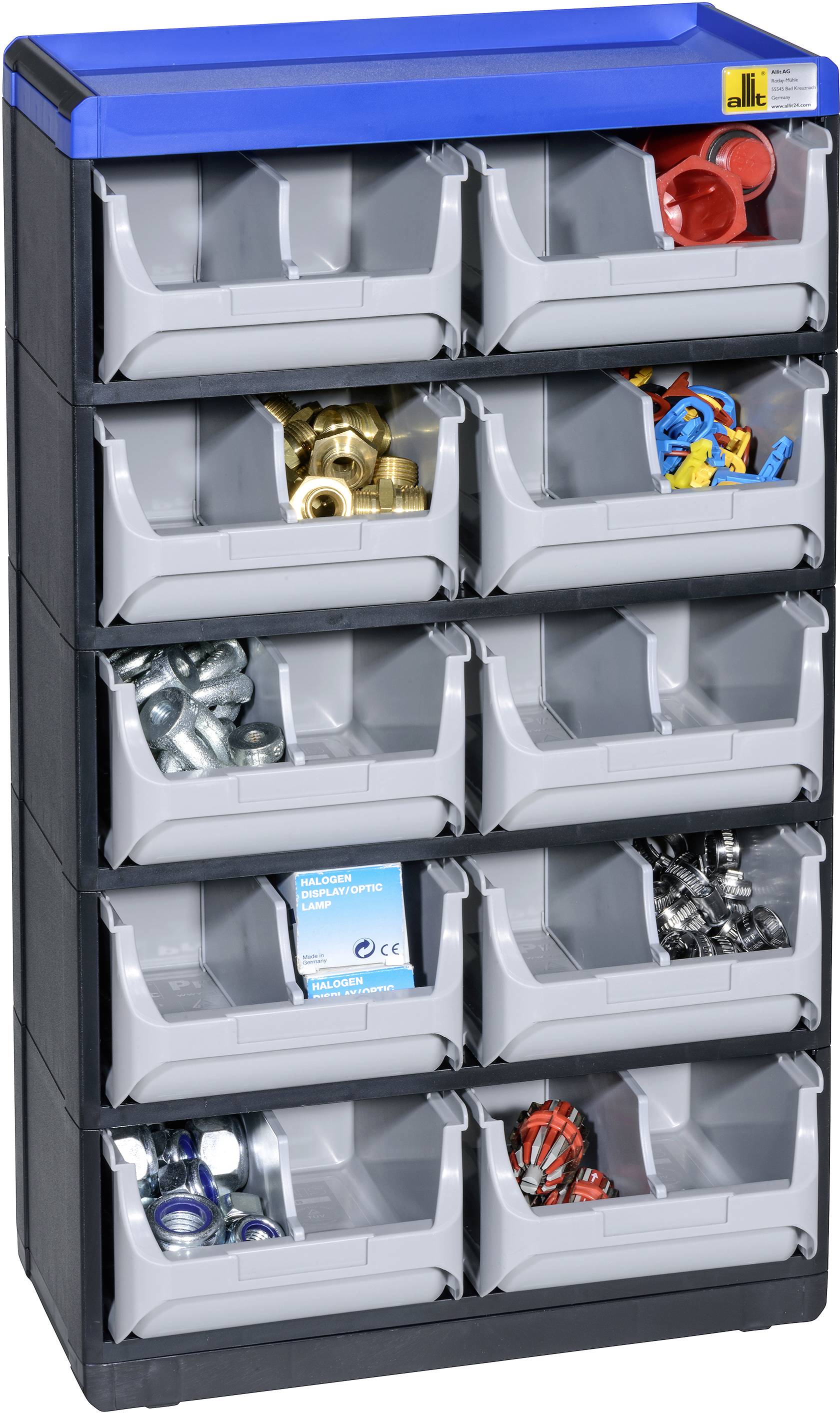 Allit 464630 Магазин дрібних деталей VarioPlus Pro 53/20 (Ш x В x Г) 300 x 525 x 165 мм чорний, сірий, синій 1 шт.