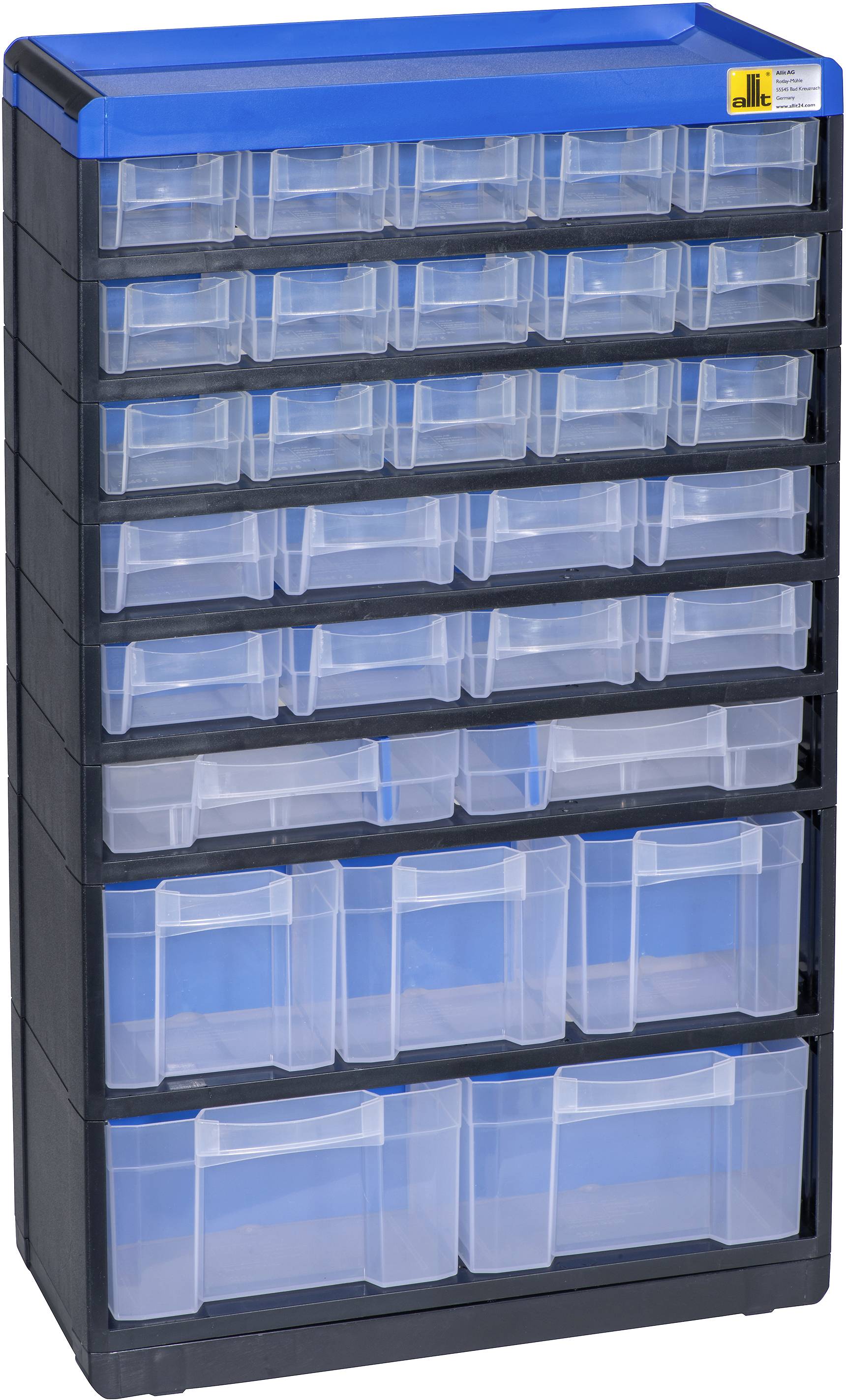 Магазин для дрібних деталей Allit 464650 VarioPlus Pro 53/60 (Ш x В x Г) 300 x 525 x 135 мм чорний, синій 1 шт.