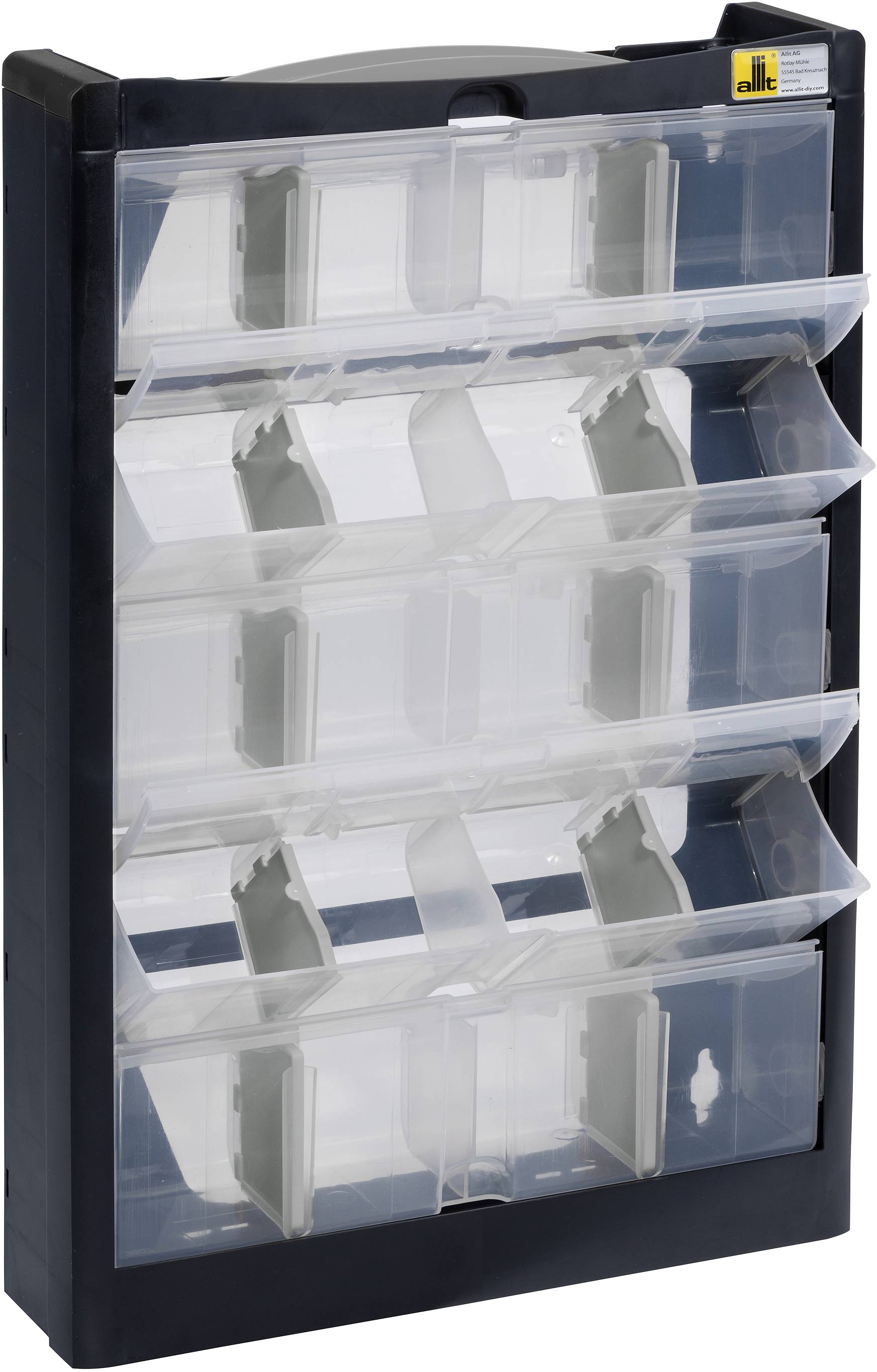 Магазин для дрібних деталей Allit 466250, новий (Ш x В x Г) 300 x 465 x 80 мм, чорний, сірий, 1 шт.