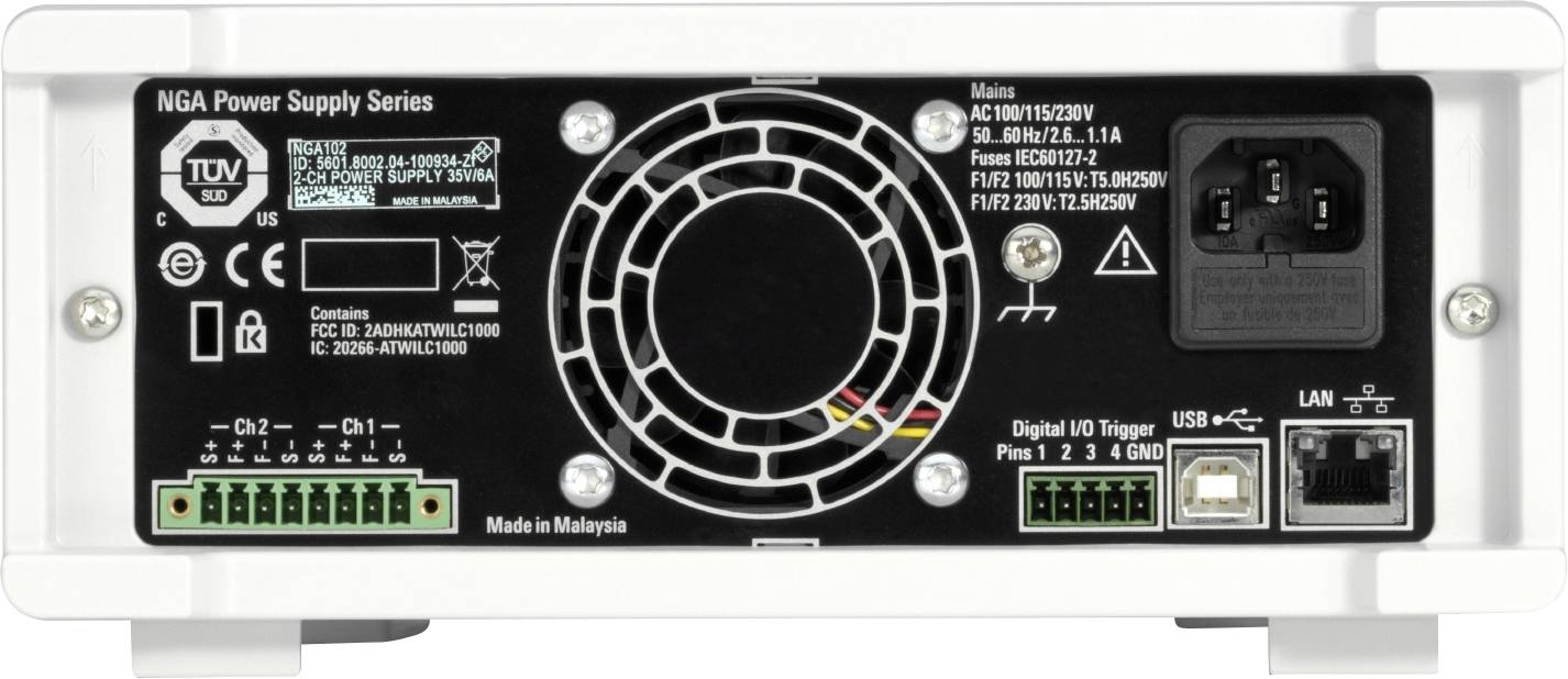Регульований лабораторний блок живлення Rohde & Schwarz NGA142 100 В (макс.) 2 А (макс.) 80 Вт