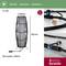 Okrągła, czarna lampa zewnętrzna z modułem LED, 800 lumenów, 8 watów. Wysokość 600 mm, IP44, w zestawie 5 lat gwarancji. Zdjęcie przedstawia widok szczegółowy.