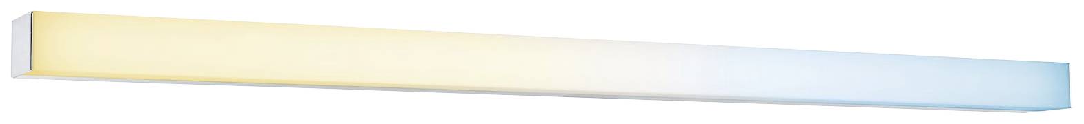 Długie, prostokątne światło LED w gradiencie kolorów od ciepłej żółci do chłodnego błękitu.