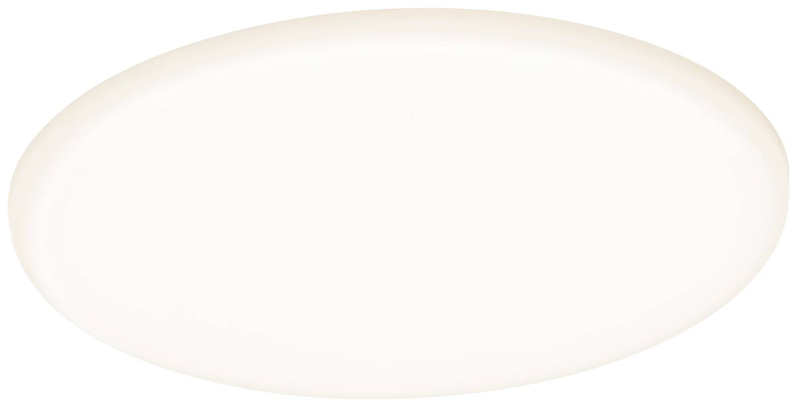 Owalny, biały talerz z gładkim rantem, przedstawiony na jednobarwnym tle.