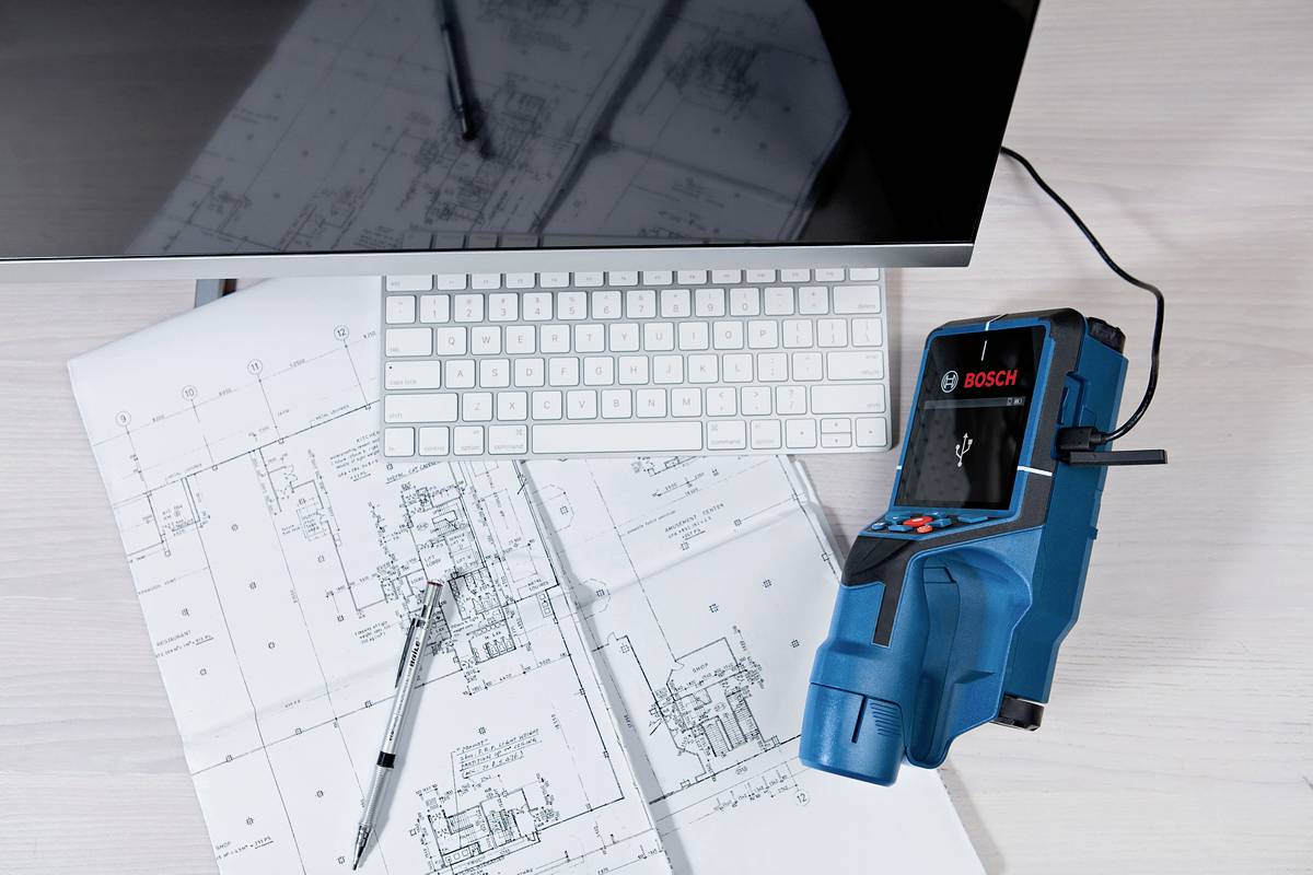 Детектор Bosch Professional D-Tect 200 C 0601081601 Максимальна глибина виявлення 200 мм Призначення: чорні метали, деревина, плас