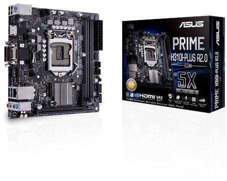 Asus PRIME H310I-PLUS R2.0/CSM Płyta główna Socket (Gniazdo procesora) Intel® 1151 Standard konstrukcji Mini-ITX Chipset płyty głównej Intel® H310