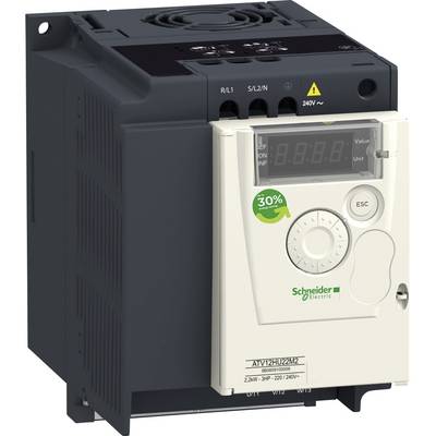 Elektryczne urządzenie sterujące firmy Schneider Electric w kolorach czarnym i białym z cyfrowym wyświetlaczem i przyciskami sterującymi w prawym górnym rogu.