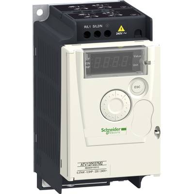 Kompaktowy falownik Schneider Electric z trójfazowym zasilaniem wejściowym i wyjściowym do sterowania silnikami i oszczędzania energii.