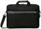 Czarna torba na laptopa z uchwytami i paskiem na ramię. Posiada gładką stylistykę, a logo marki jest widoczne.