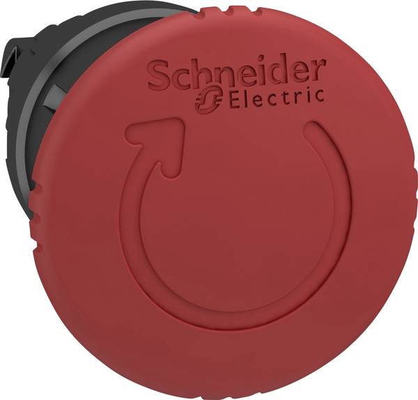 Schneider Electric ZB4BS8447 ZB4BS8447 Element czołowy wyłącznika awaryjnego zamykany (Ø) 22 mm nieoznakowany czarny, czerwony 1 szt.