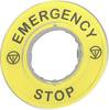 Schneider Electric ZBY9320 ZBY9320 Podkładka indentyfikacyjna do zatrzymania awaryjnego (Ø) 60 mm EMERGENCY STOP czarny 5 szt. sztuka