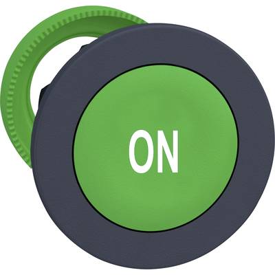 Zielony przycisk z napisem 'ON', symbolizujący stan pracy urządzenia lub systemu.