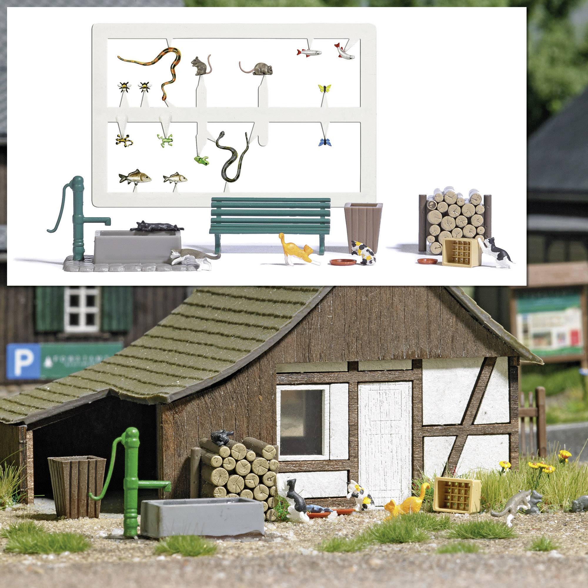 Busch H0 Коти грають, готова модель