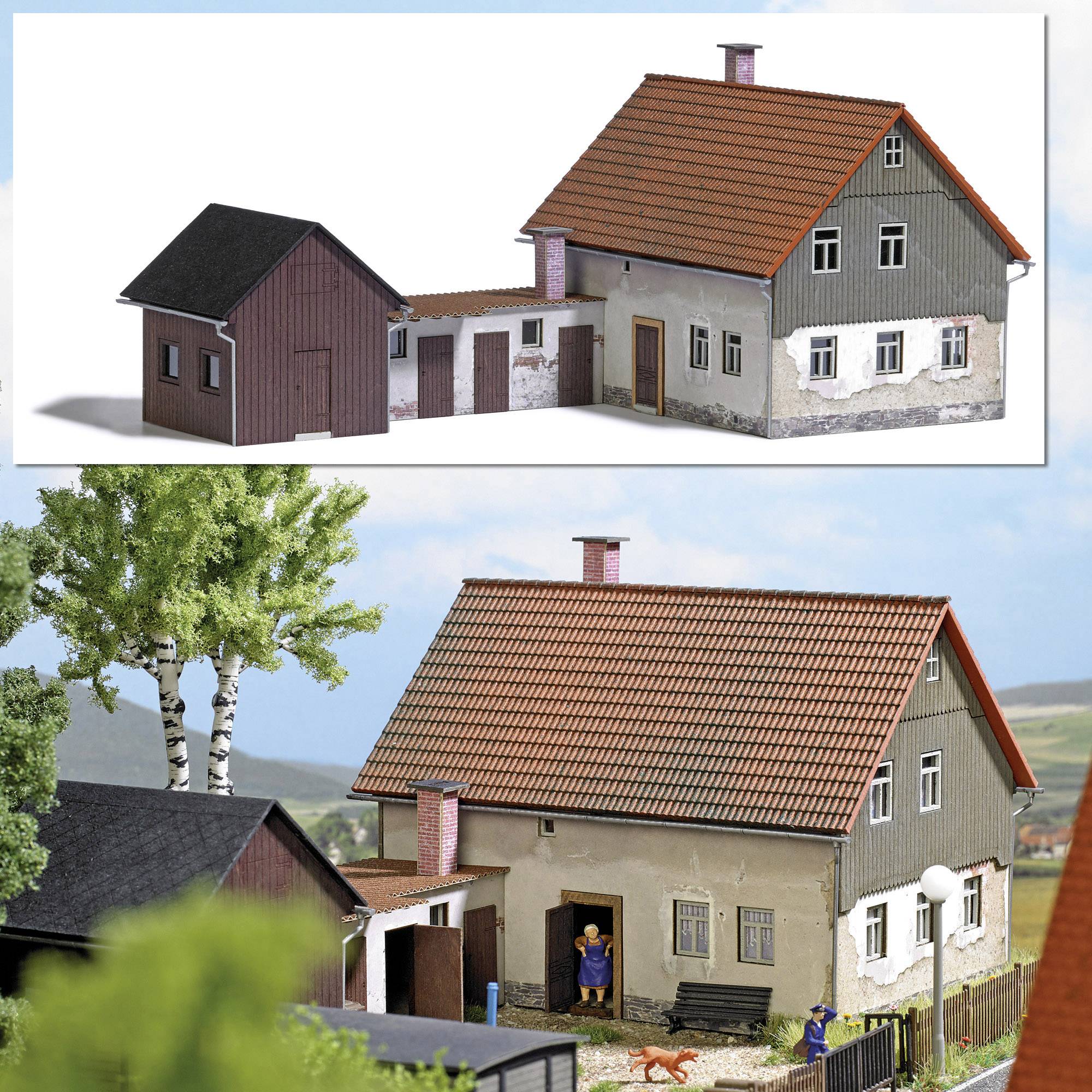 Житловий будинок з прибудовою Busch 1909 H0 комплект для складання 1 шт.