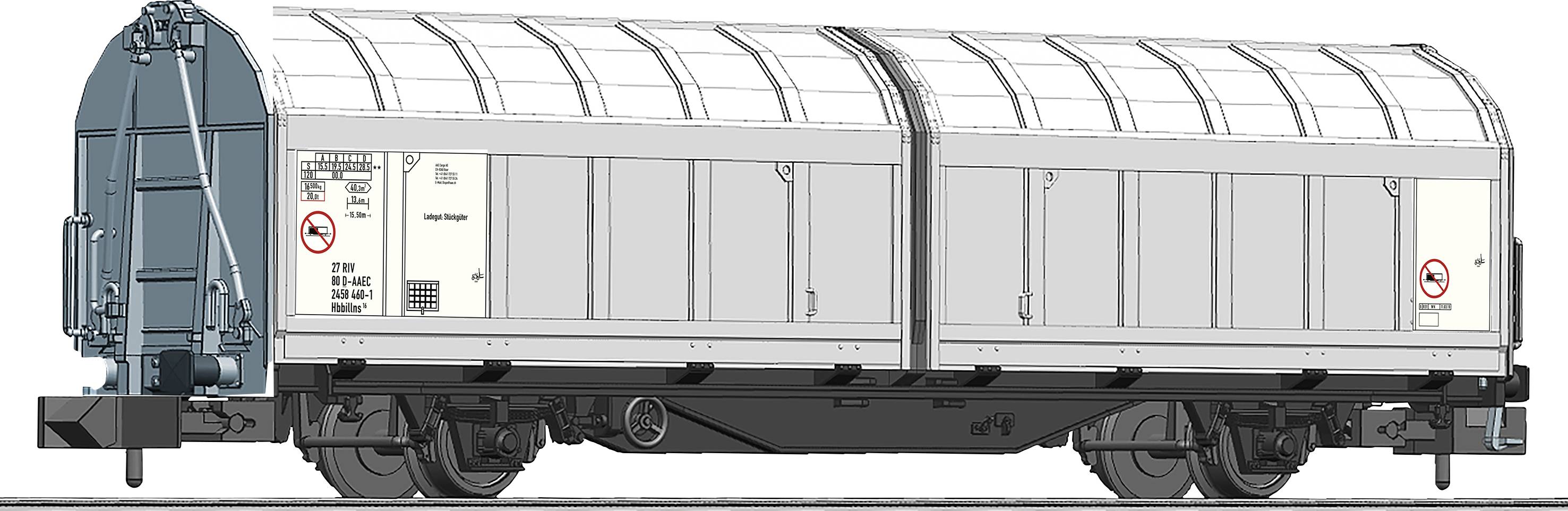 Wagon bagażowy Fleischmann 826250 N Wagon z przesuwną ścianą AAE