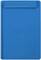 Niebieska teczka zaciskowa z linijką przy krawędzi, odpowiednia do przechowywania dokumentów papierowych.
