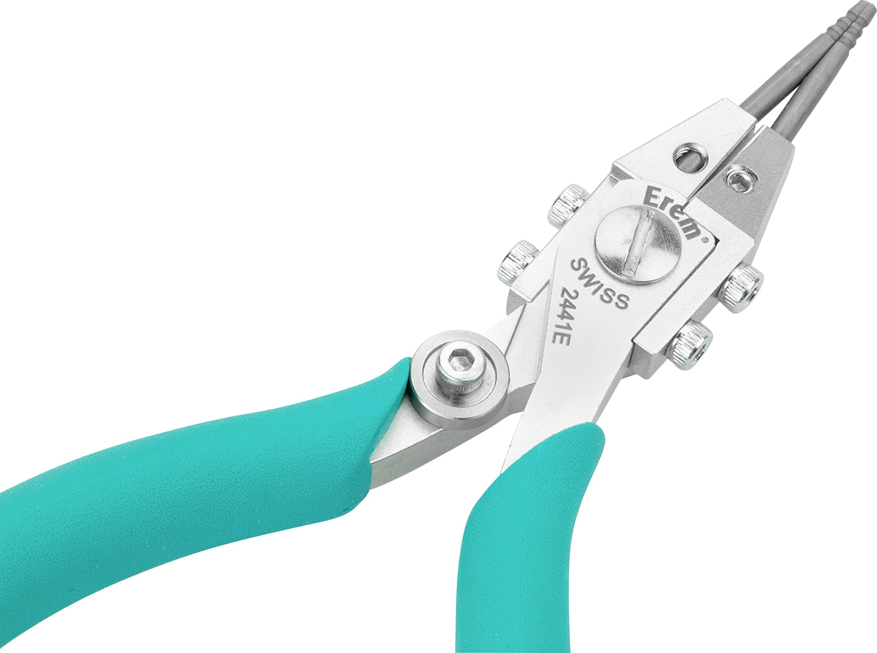 Niebieskie szczypce o wąskich, stożkowatych końcówkach, idealne do precyzyjnych prac przy montażu elektronicznym.