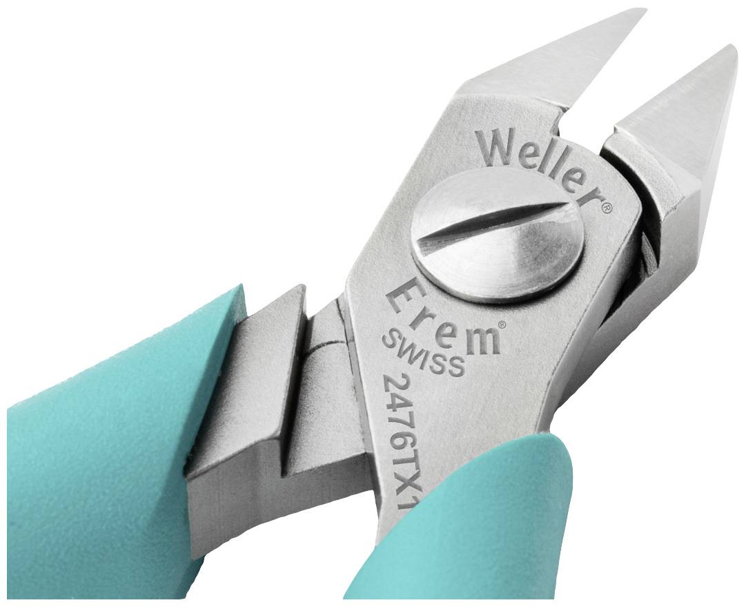 Fragment obrazu przedstawia zbliżenie narzędzia Erem z niebieskimi uchwytami i precyzyjnie wyostrzoną krawędzią tnącą, idealną do precyzyjnego cięcia.