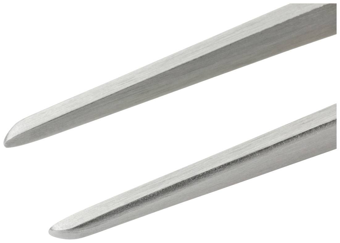 Zbliżenie dwóch metalowych pęset chirurgicznych o spiczastych końcówkach.