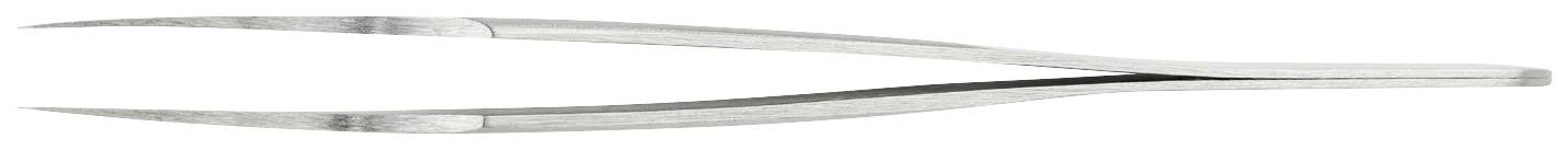Metalowa pęseta o ostrych końcówkach, która łatwo się zgina. Idealna do precyzyjnych prac, takich jak chwytanie małych obiektów.