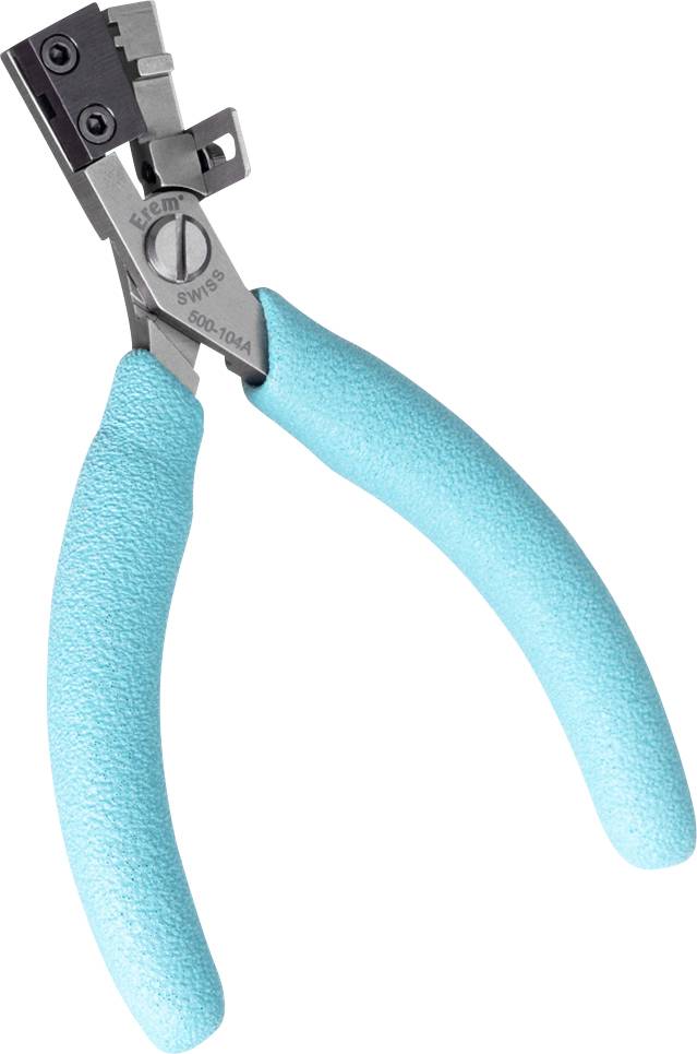 Szczypce z turkusowymi uchwytem i mechanizmem tnącym na końcu, odpowiednie do precyzyjnych prac.