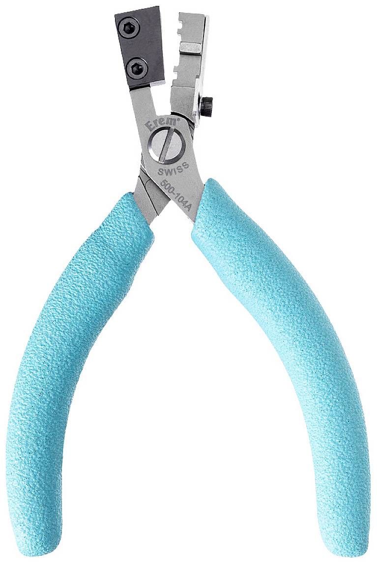 Szczypce z niebieskimi uchwytami, odpowiednie do cięcia i kształtowania drutu lub cienkich metali.