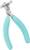Szczypce precyzyjne z turkusowymi uchwytami i srebrnym zakończeniem, nazwa marki 'Weller Erem Swiss', odpowiednie do precyzyjnych prac lub montażu elektronicznego.
