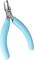 Szczypce z niebieskimi uchwytami, otwarte i w widoku skośnym. Odpowiednie do chwytania lub cięcia podczas prac rzemieślniczych.