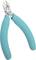 Niebieskie szczypce boczne z ergonomiczną rękojeścią, przeznaczone do precyzyjnego cięcia przewodów i elementów elektrycznych.