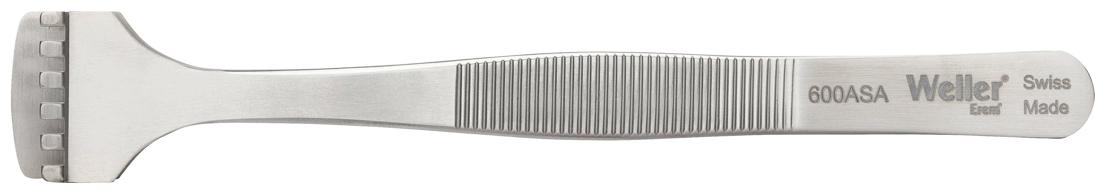 Szwajcarskie narzędzie do produkcji zegarków z ergonomicznym uchwytem i ząbkowanym ostrzem, oznaczone '800ASA Weller Swiss Made'.
