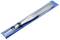 Końcówka do lutownicy w opakowaniu. Metalowa w kolorze srebrnym, zwężająca się ku czubkowi, z niebieską plastikową osłoną. Odpowiednia do precyzyjnych prac lutowniczych.